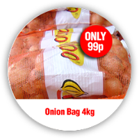Onion Bag 4kg only £1.50